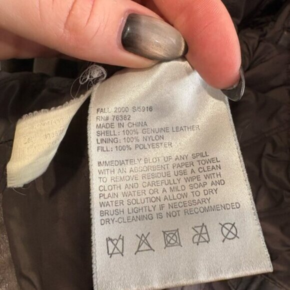 Timberland VINTAGE Dark Brown genuine Leather Weather Gear Jacket- Large - Picture 9 of 12